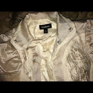 Elegant Lace and satin BEBE jacket